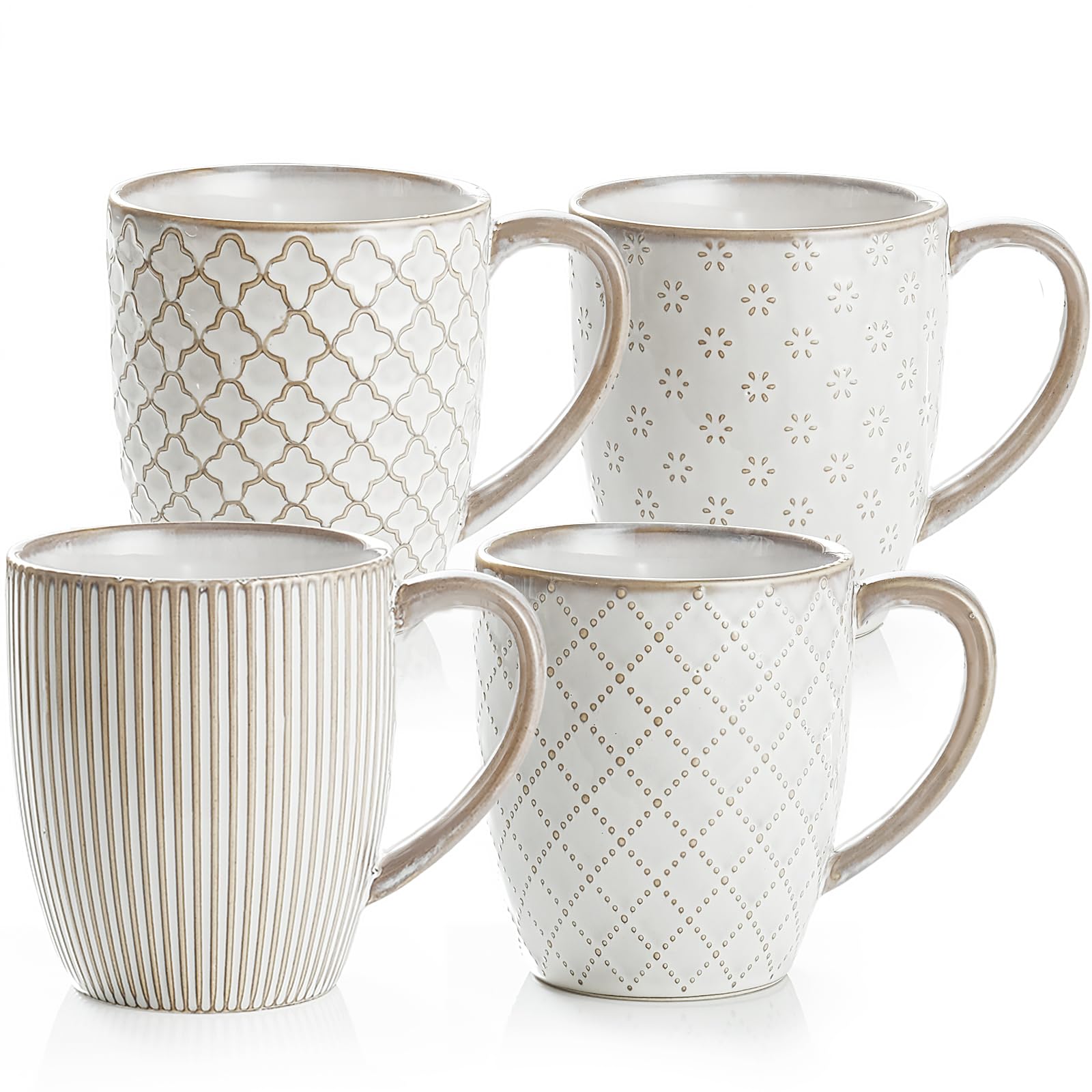 Amazon.com: getstar Large Coffee Mugs 18 OZ Set of 4 with Big